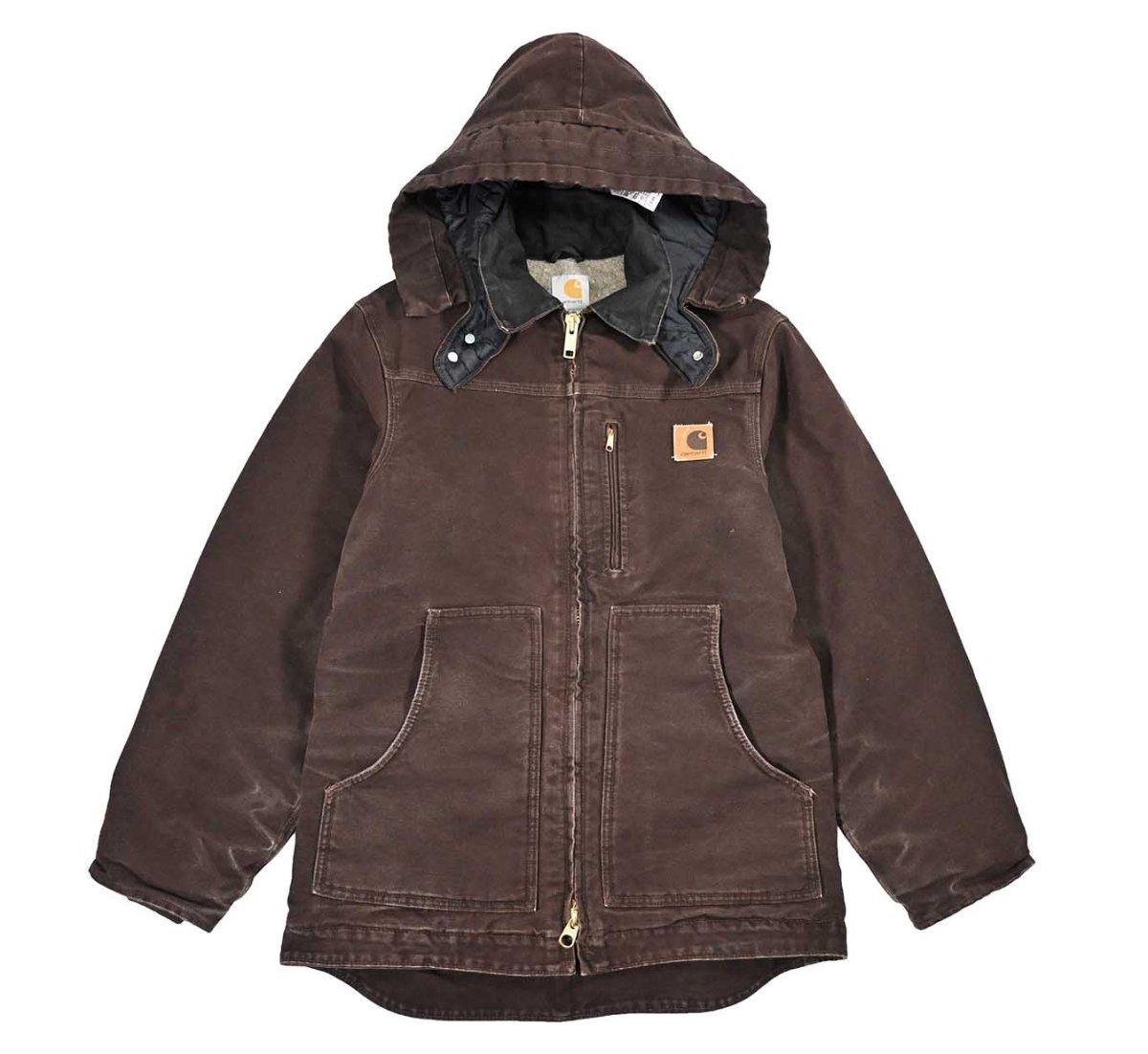 画像1: Used Carhartt Sherpa Lined Ridge Coat Dark Brown (1)
