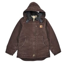 画像1: Used Carhartt Sherpa Lined Ridge Coat Dark Brown (1)