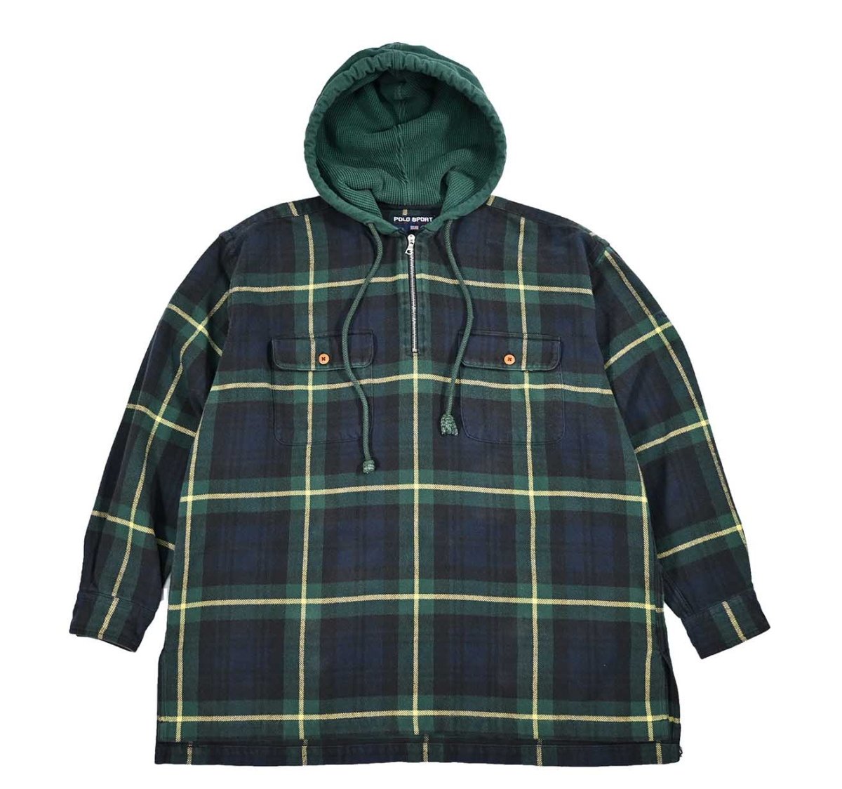 画像1: Used Polo Sport Hooded Flannel Pullover (1)