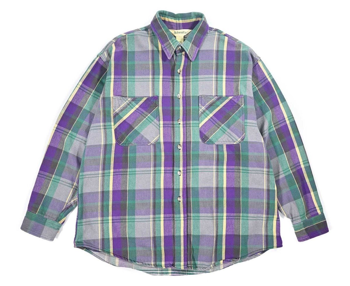 画像1: Used St John's Bay Heavy Flannel Shirt made in USA (1)