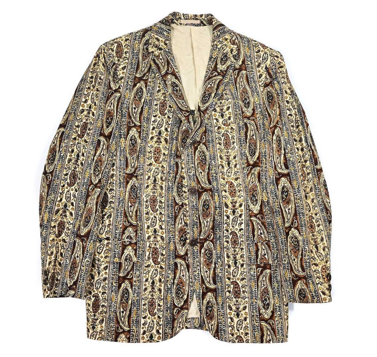 画像1: Deadstock Paisley Pattern Tailored Jacket (1)