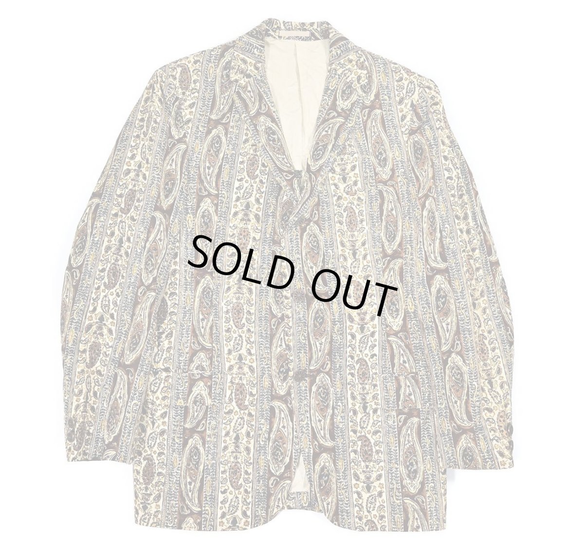 画像1: Deadstock Paisley Pattern Tailored Jacket (1)