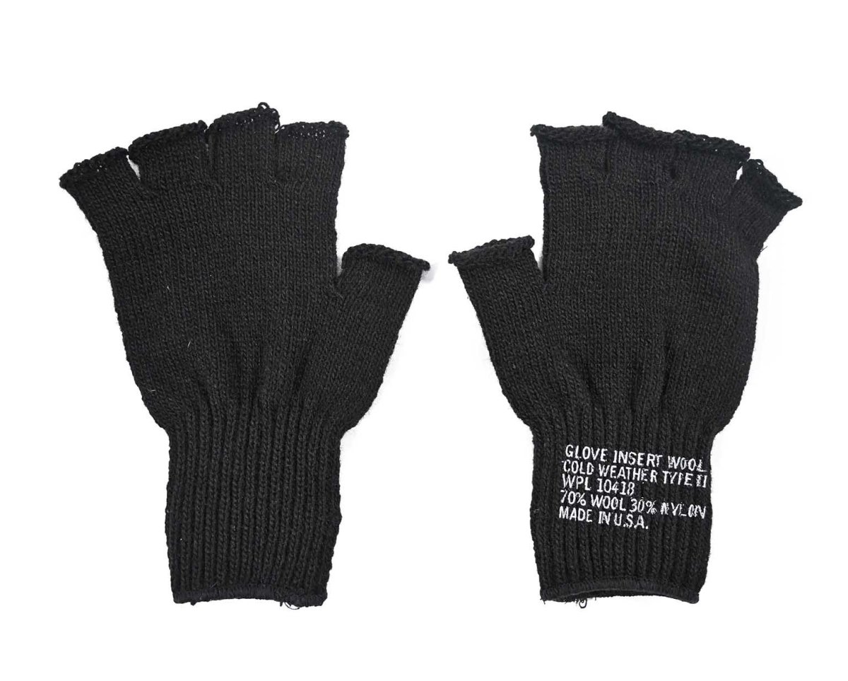 画像2: USA Made Finger Less Glove Black (2)