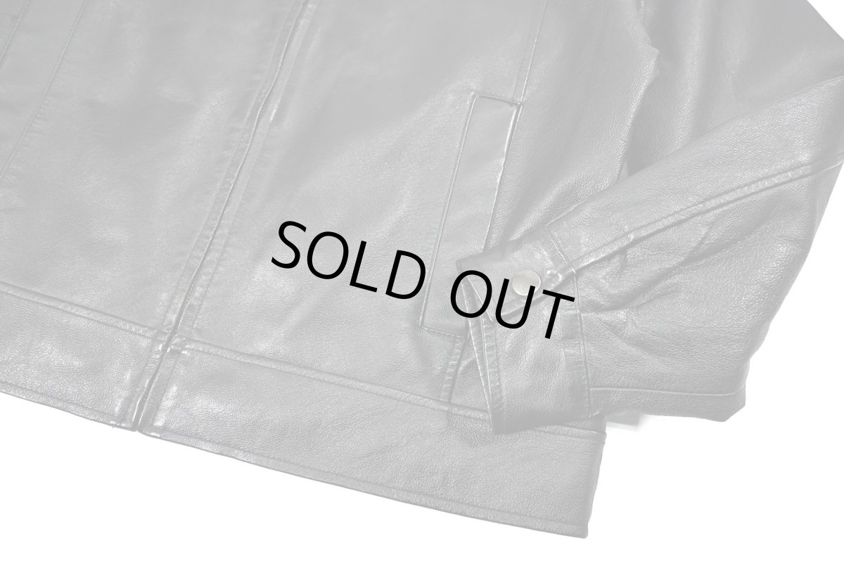 画像4: Used St John's Bay Leather Jacket Black (4)