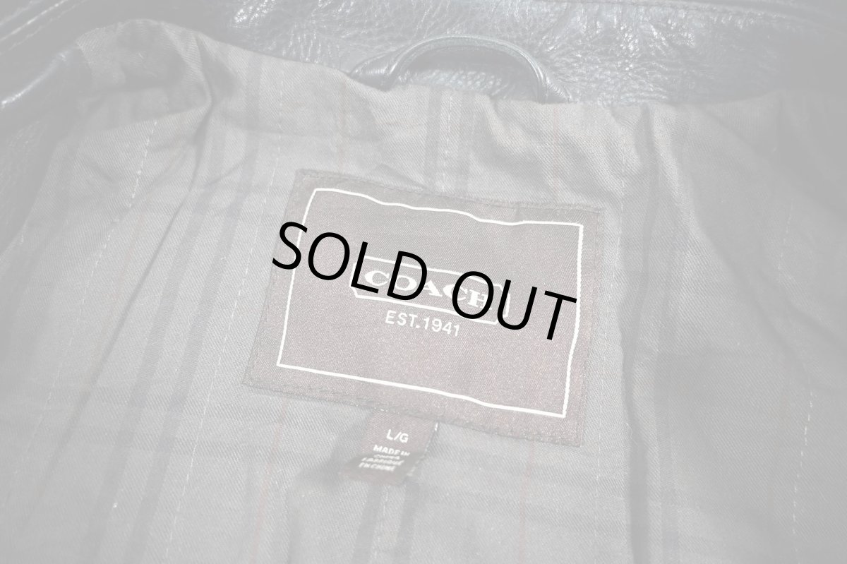 画像6: Used Coach Leather Jacket Black (6)