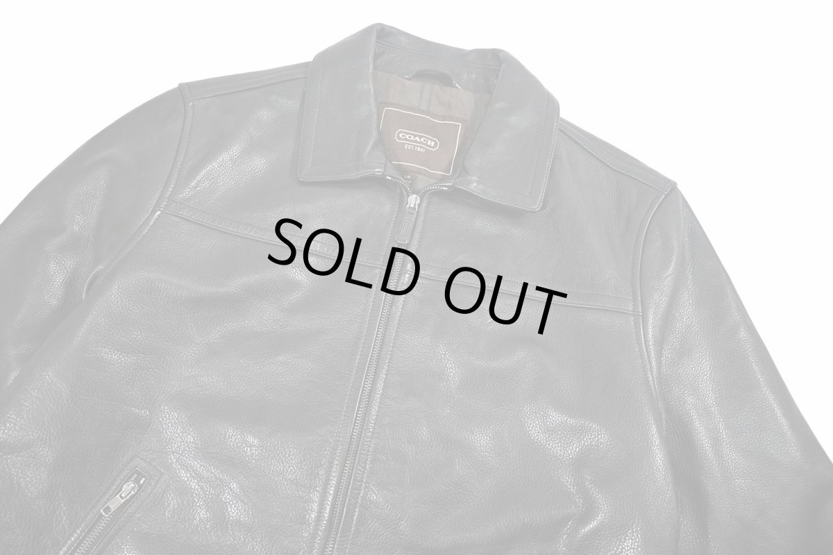 画像3: Used Coach Leather Jacket Black (3)