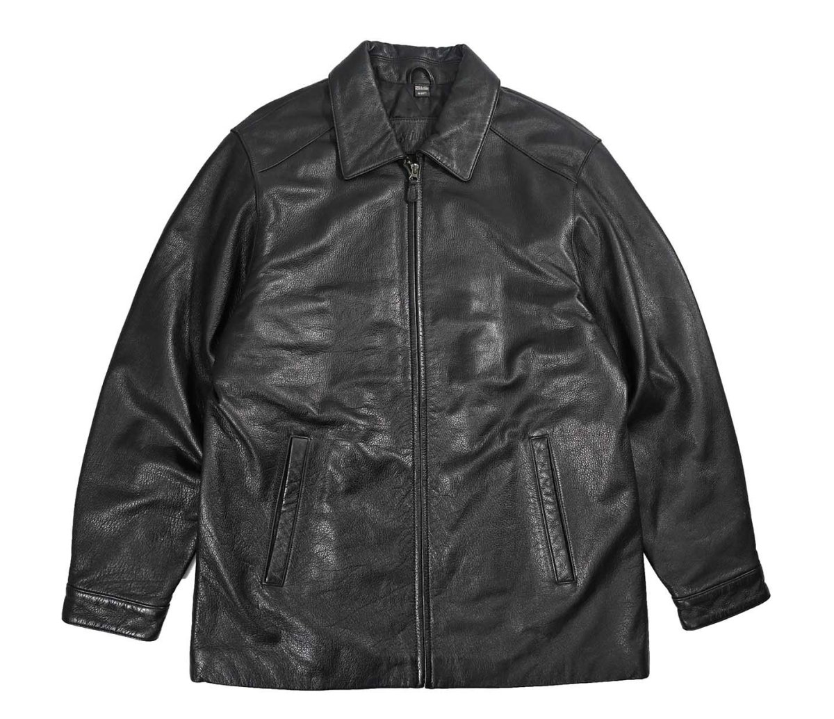 画像1: Used St John's Bay Leather Jacket Black (1)