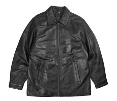 画像1: Used St John's Bay Leather Jacket Black (1)