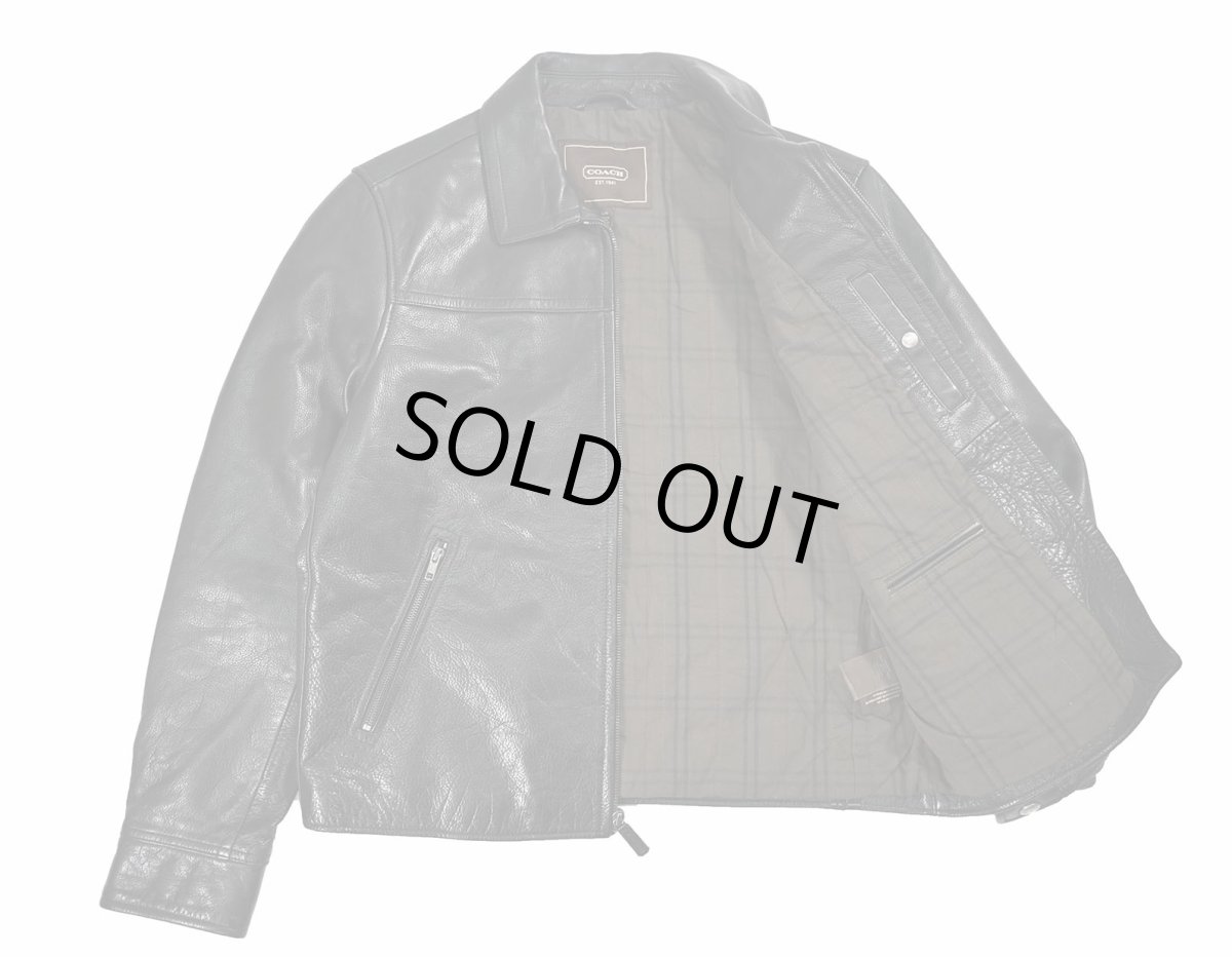 画像5: Used Coach Leather Jacket Black (5)