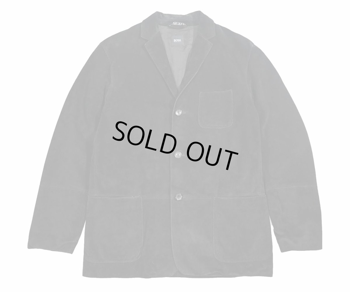 画像1: Used Hugo Boss Suede Jacket Black (1)