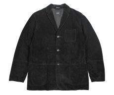 画像1: Used Hugo Boss Suede Jacket Black (1)