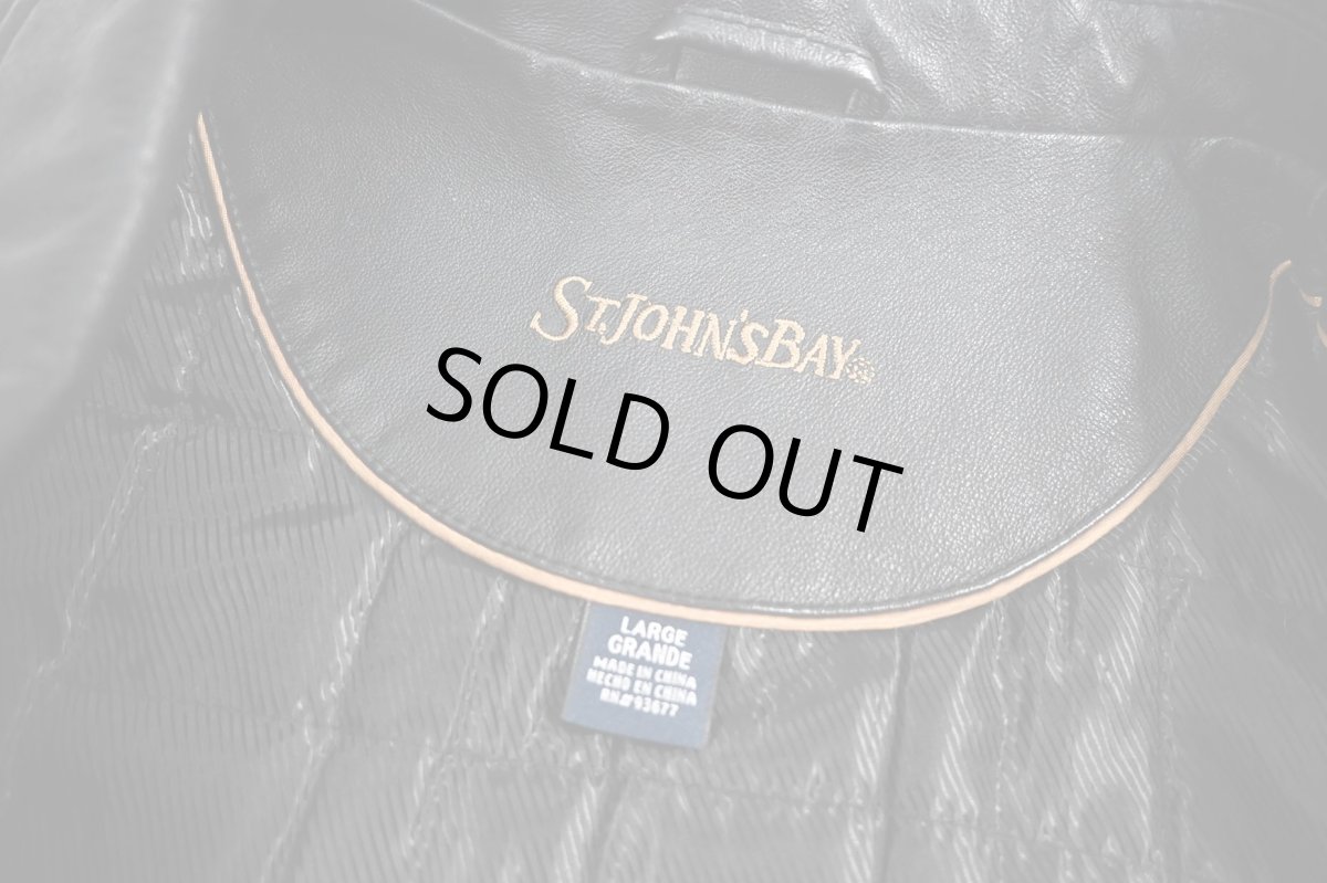 画像6: Used St John's Bay Leather Jacket Black (6)