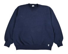 画像1: Used Russell Athletic Blank Sweat Shirt Navy made in USA (1)