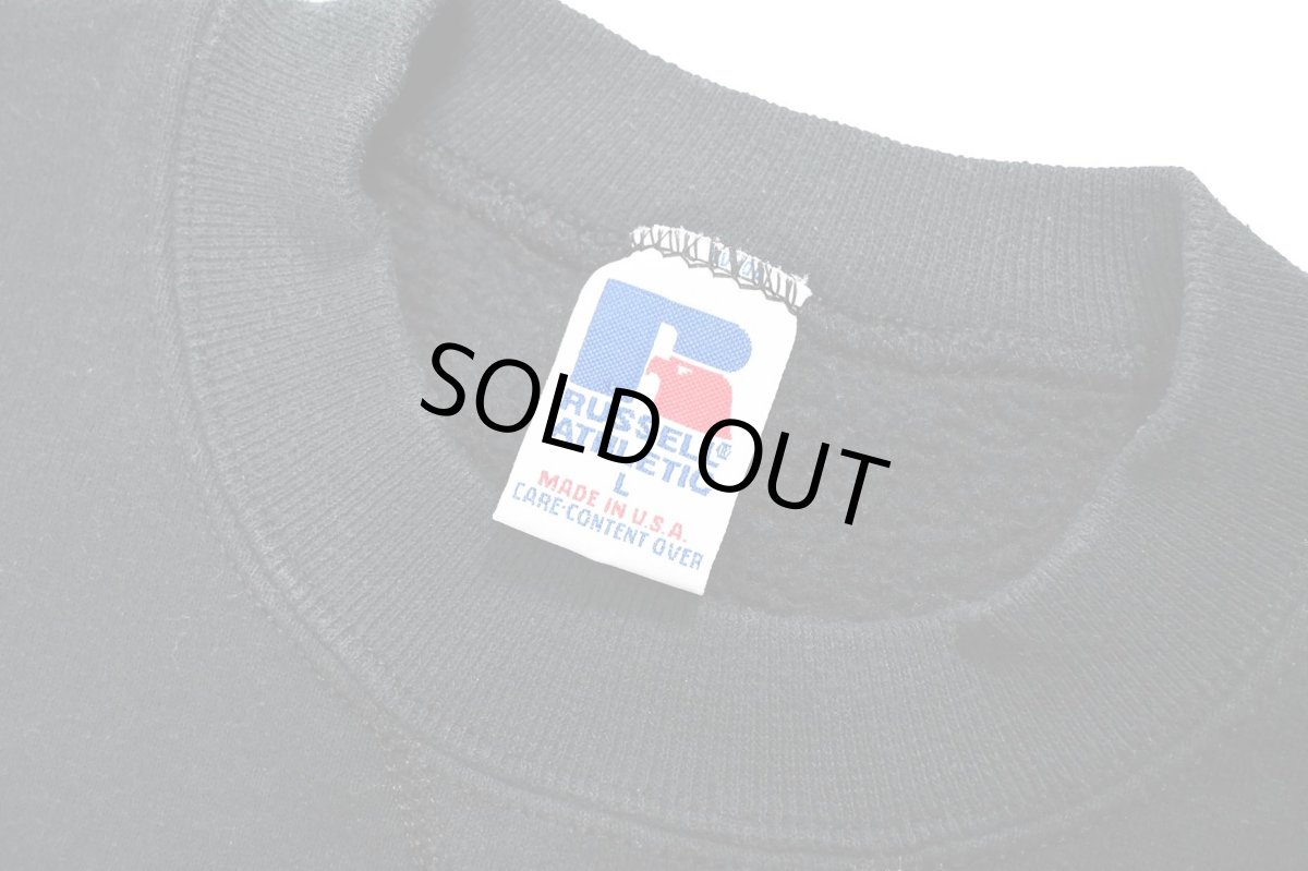画像4: Used Russell Athletic Blank Sweat Shirt Black made in USA (4)