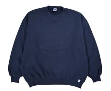 画像1: Used Russell Athletic Blank Sweat Shirt Navy made in USA (1)