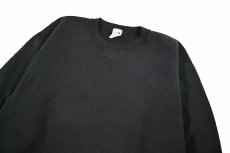画像2: Used Russell Athletic Blank Sweat Shirt Black (2)