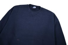 画像2: Used Russell Athletic Blank Sweat Shirt Navy made in USA (2)