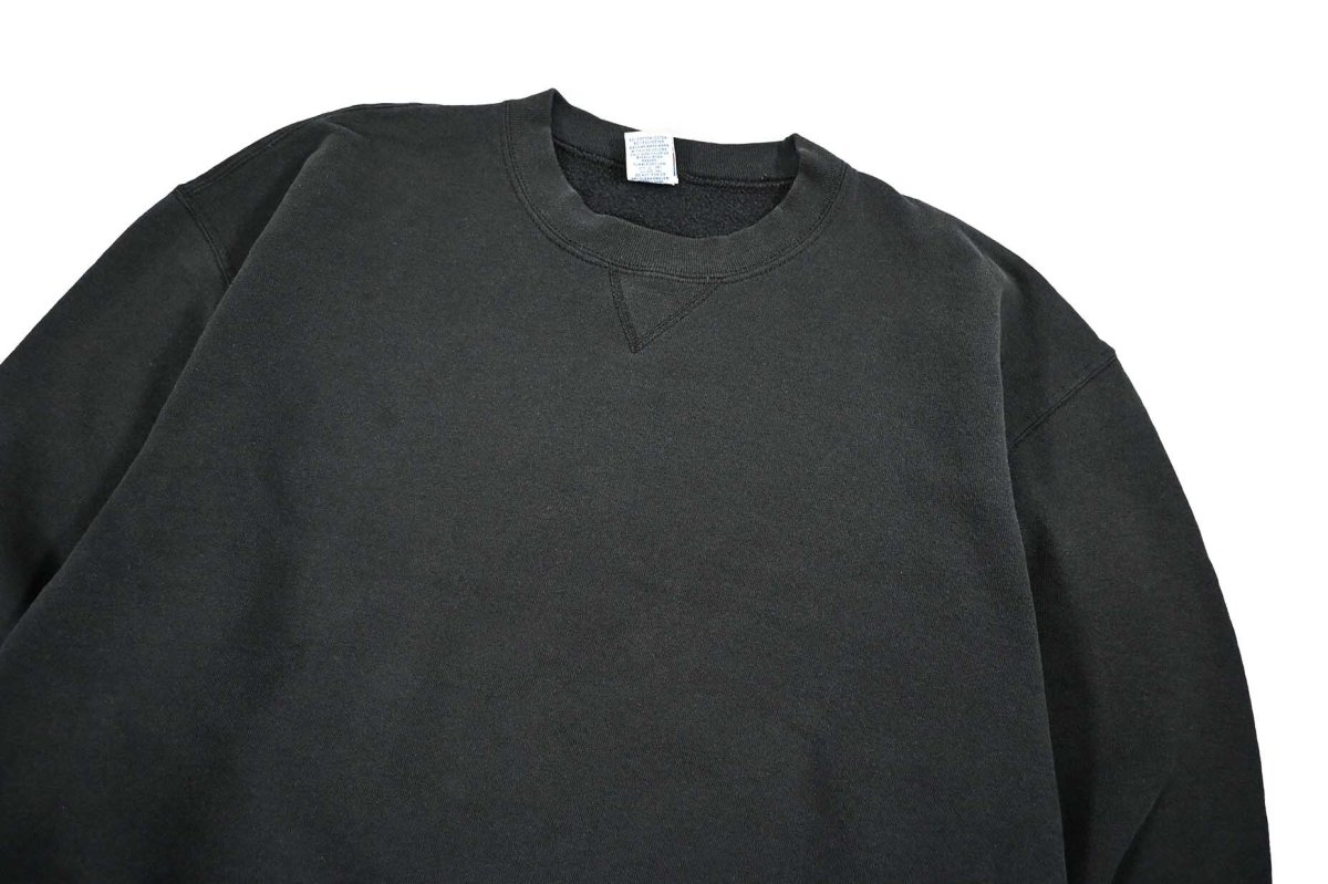 画像2: Used Russell Athletic Blank Sweat Shirt Black (2)