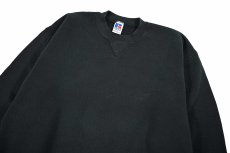 画像2: Used Russell Athletic Blank Sweat Shirt Black made in USA (2)