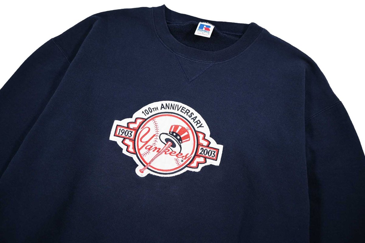 画像2: Used Russell Athletic Blank Sweat Shirt "New York Yankees" (2)