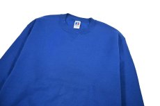 画像2: Used Russell Athletic Blank Sweat Shirt Blue made in USA (2)