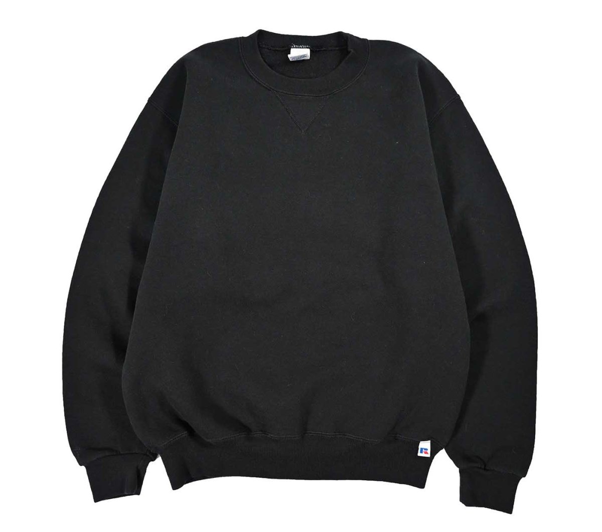 画像1: Used Russell Athletic Blank Sweat Shirt Black (1)