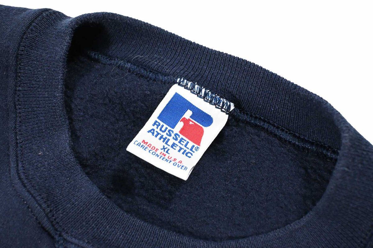 画像4: Used Russell Athletic Blank Sweat Shirt Navy made in USA (4)