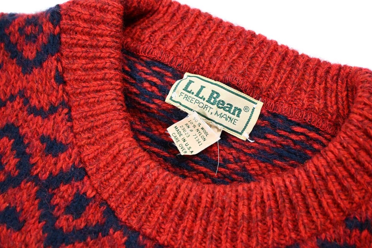 画像4: Used L.L.Bean Wool Knit Sweater made in USA (4)