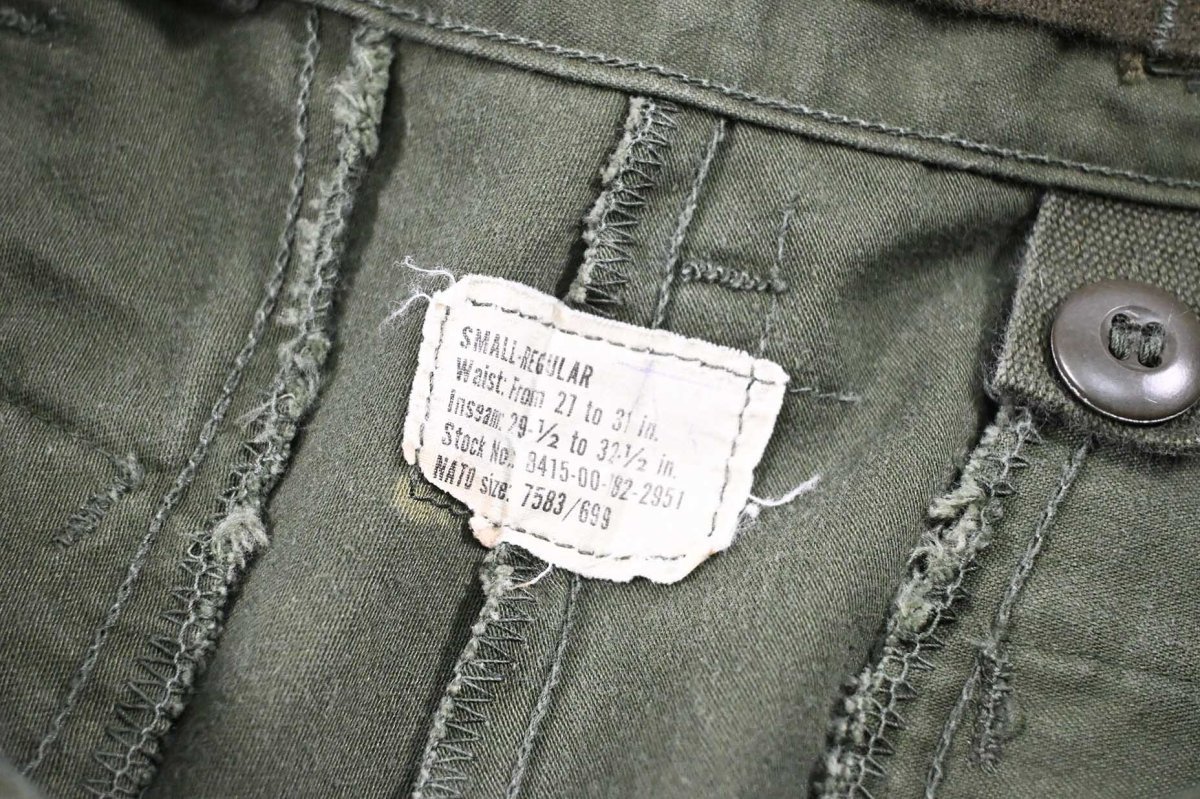 画像7: 70s Used Us Army M-65 Field Pants Olive (7)