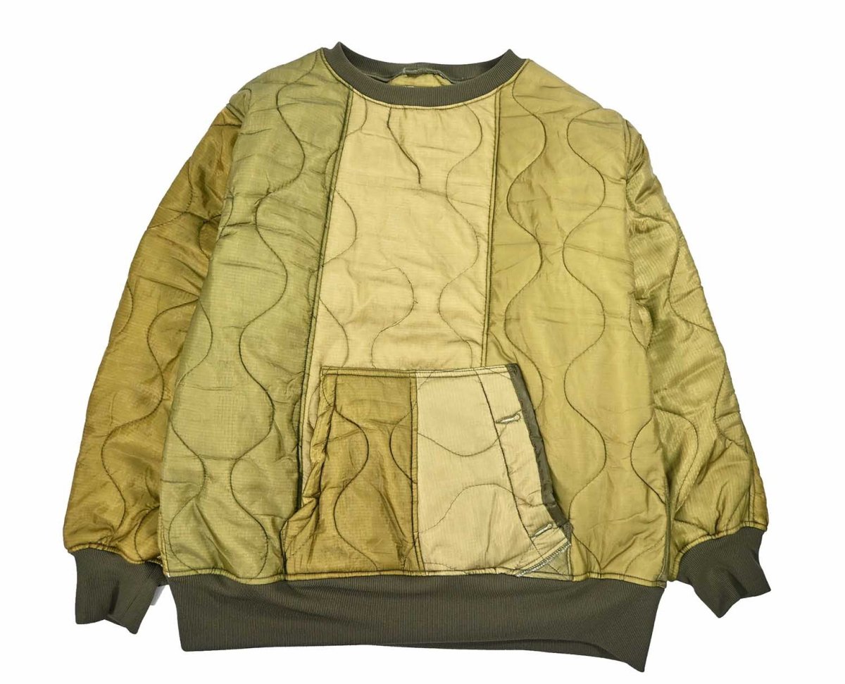 画像1: oddment Quilting Liner Crew Olive (1)