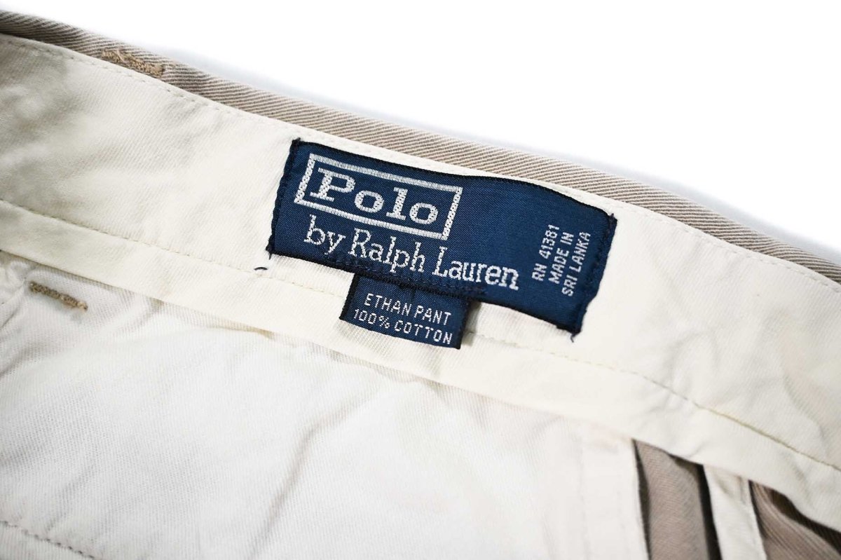 画像6: Used Polo Ralph Lauren Pleated Chino Trouser Khaki "Ethan Pant" ラルフローレン (6)