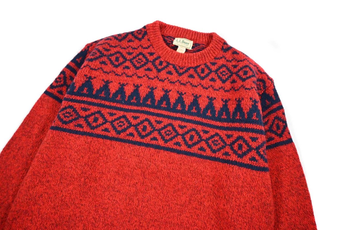 画像2: Used L.L.Bean Wool Knit Sweater made in USA (2)