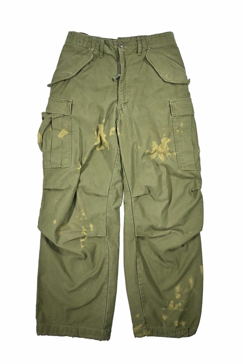 画像1: 70s Used Us Army M-65 Field Pants Olive (1)
