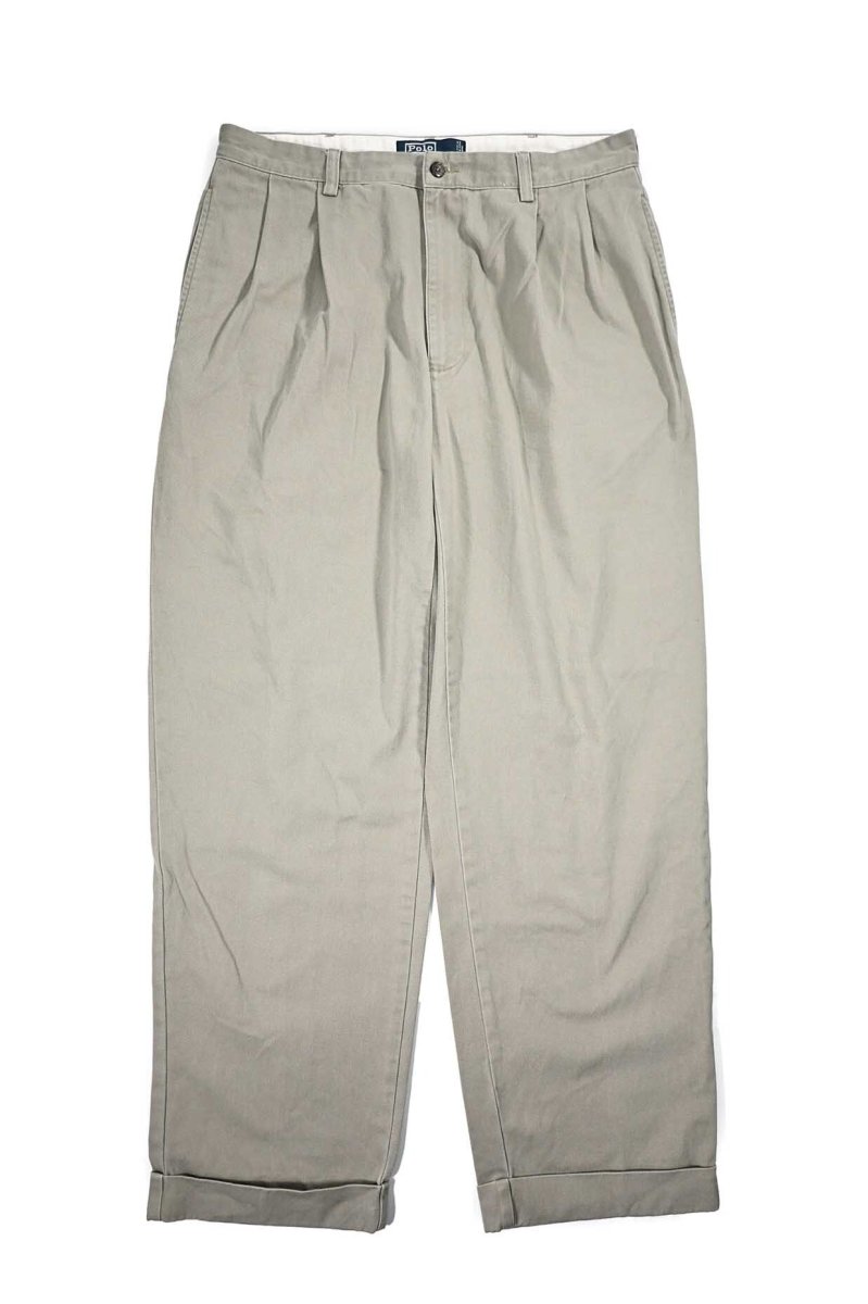 画像1: Used Polo Ralph Lauren Pleated Chino Trouser Grey "Hammond Pant" ラルフローレン (1)