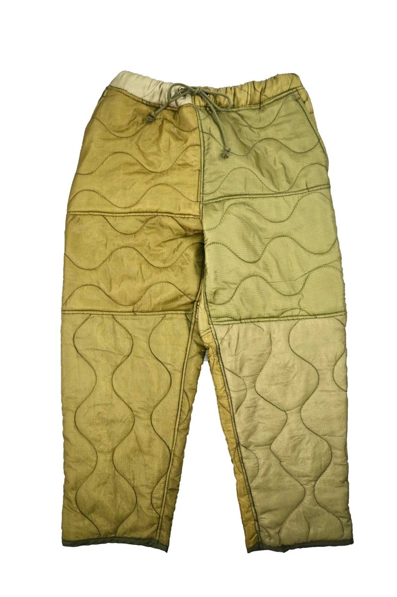 画像1: oddment Quilting Liner Pants Olive (1)