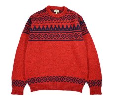 画像1: Used L.L.Bean Wool Knit Sweater made in USA (1)