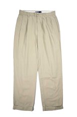画像1: Used Polo Ralph Lauren Pleated Chino Trouser Khaki "Hammond Pant" ラルフローレン (1)