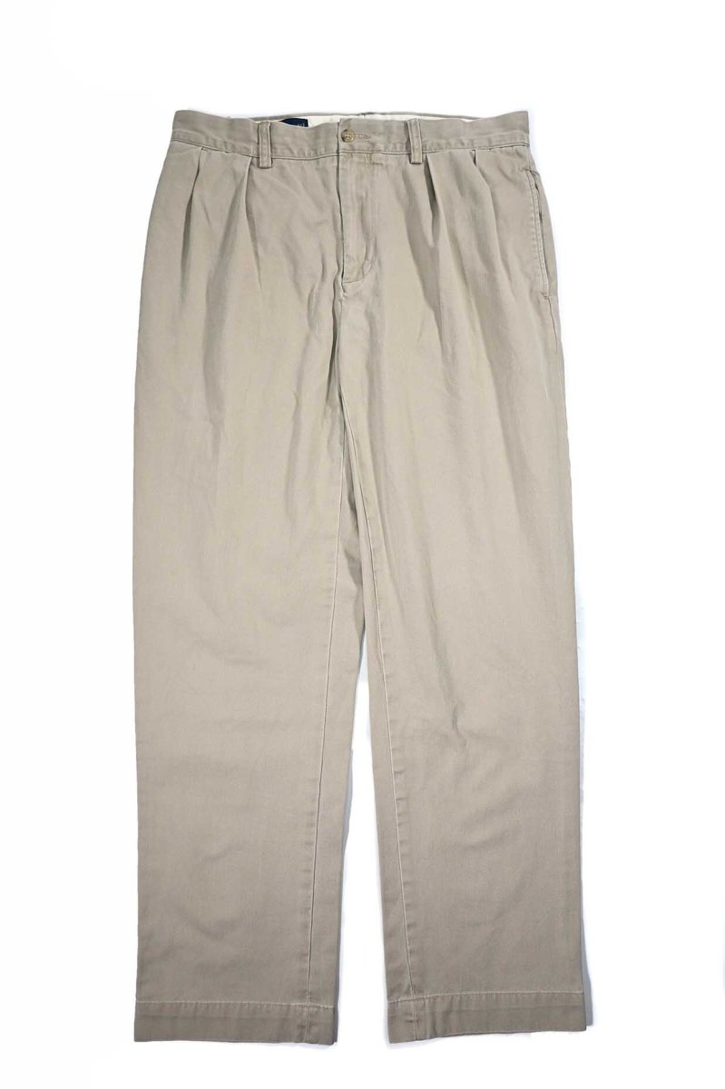 画像1: Used Polo Ralph Lauren Pleated Chino Trouser Khaki "Ethan Pant" ラルフローレン (1)
