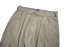 画像2: Used Polo Ralph Lauren Pleated Chino Trouser Olive ラルフローレン (2)