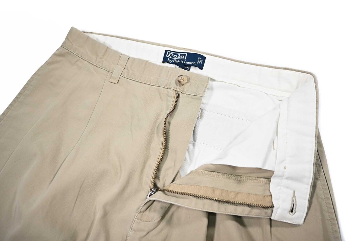 画像5: Used Polo Ralph Lauren Pleated Chino Trouser Khaki "Hammond Pant" ラルフローレン (5)
