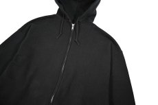 画像2: Used Jerzees Blank Zip Sweat Hoodie Black made in USA (2)