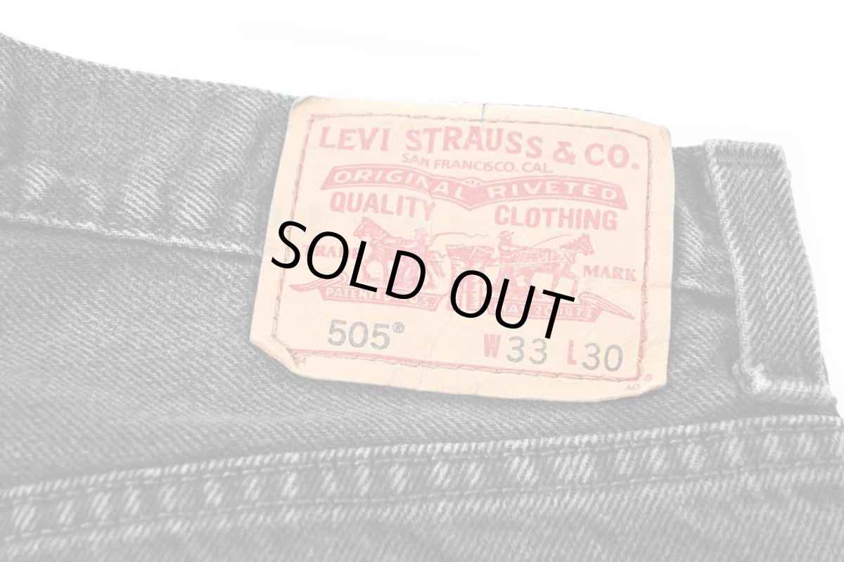 画像5: Used Levi's 505 Denim Pants Black リーバイス (5)