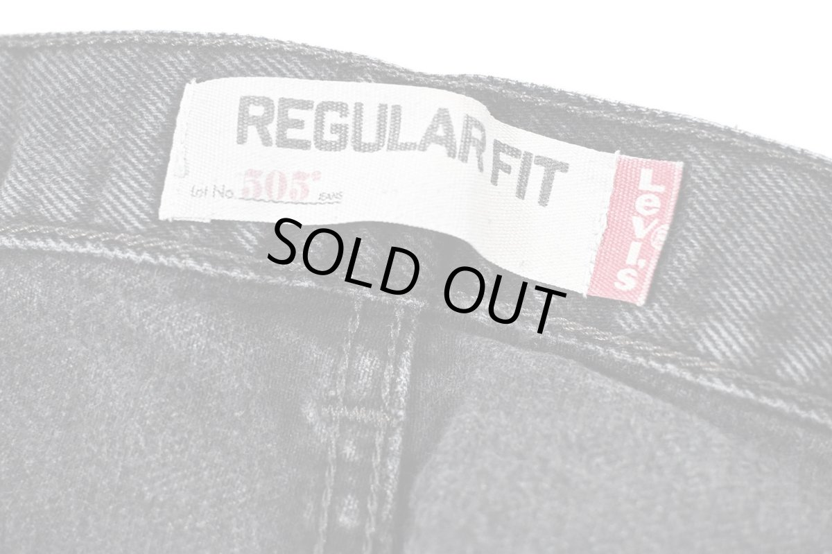 画像7: Used Levi's 505 Denim Pants Black リーバイス (7)