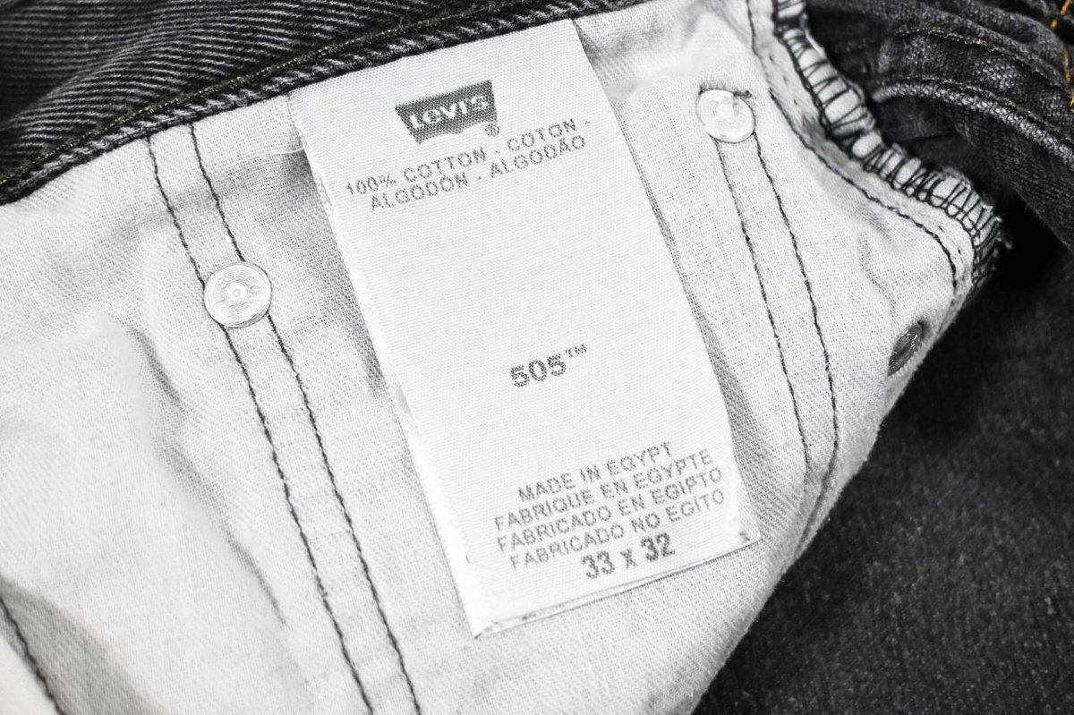 画像7: Used Levi's 505 Denim Pants Black リーバイス (7)