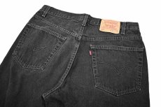 画像4: 99' Used Levi's 550 Denim Pants Cut Off Black made in USA リーバイス (4)