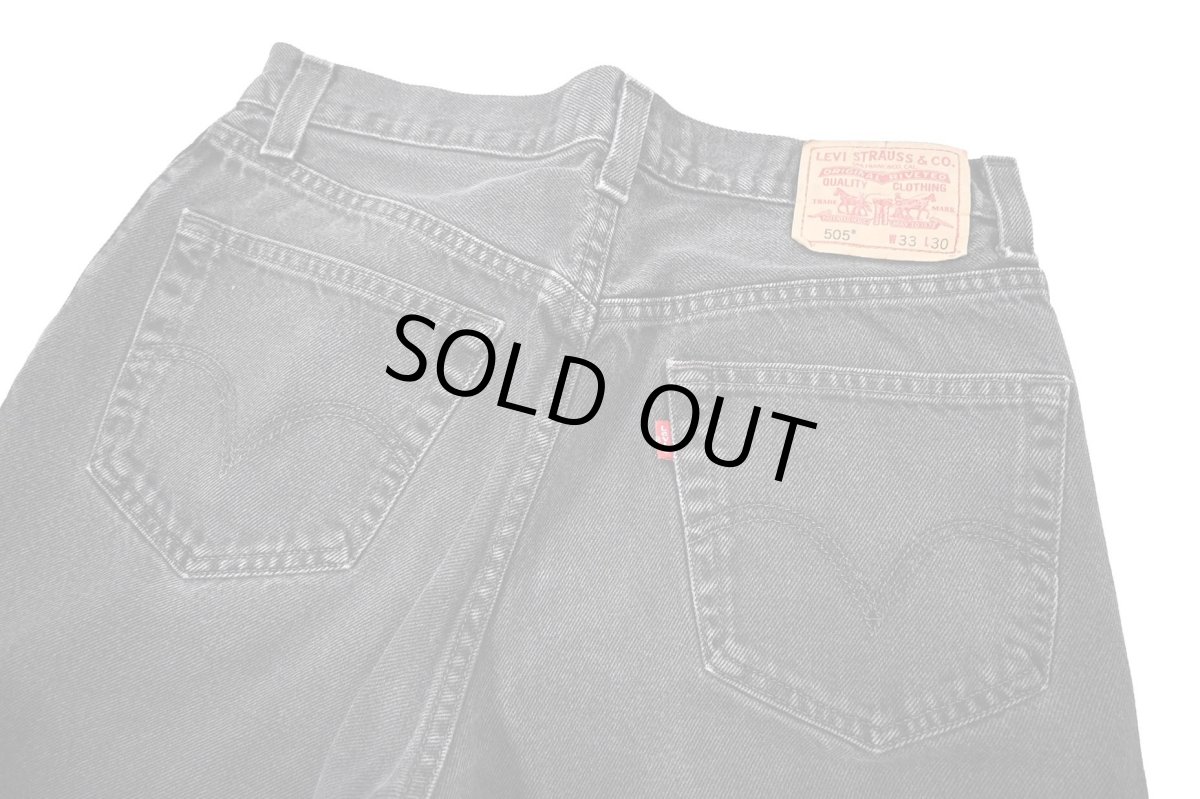 画像4: Used Levi's 505 Denim Pants Black リーバイス (4)