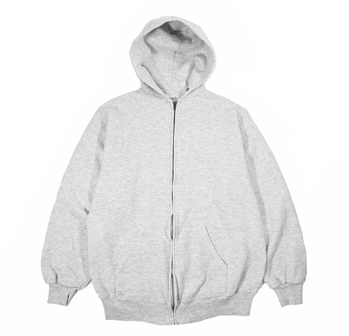 画像1: Used Jerzees Blank Zip Sweat Hoodie Ash made in USA (1)