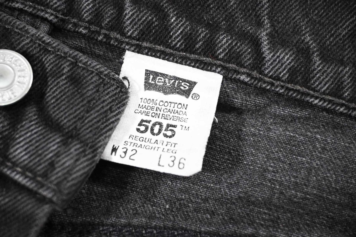 画像7: 00' Used Levi's 505 Denim Pants Black made in Canada リーバイス (7)