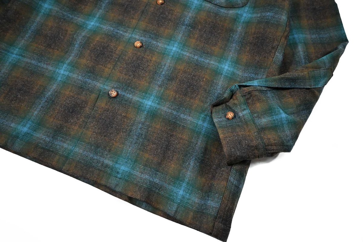 画像3: Pendleton Board Shirt Teal/Charcoal Ombre ペンドルトン (3)