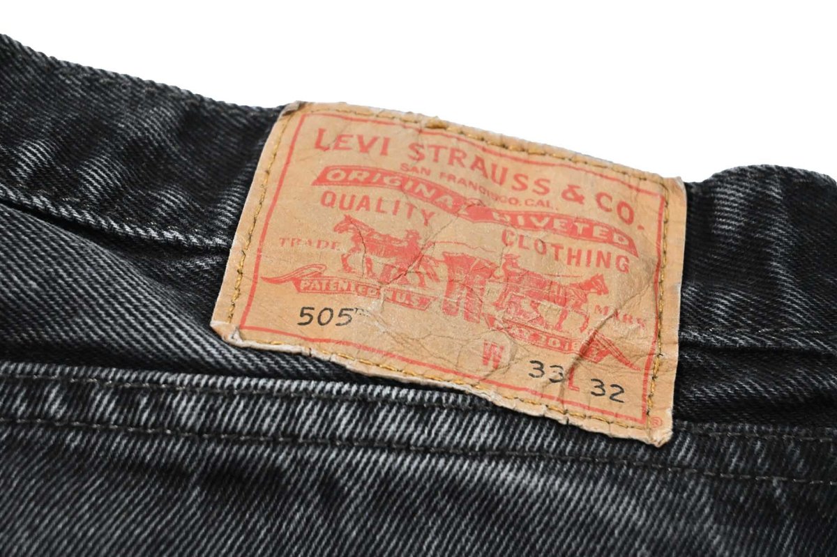 画像5: Used Levi's 505 Denim Pants Black リーバイス (5)